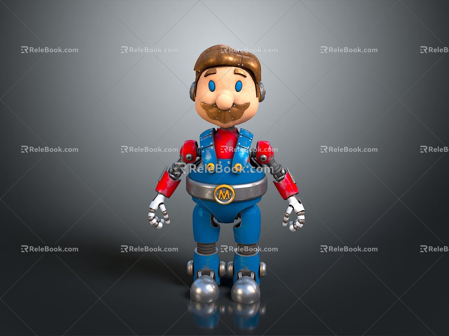 Robot Robot Assistant Small Robot Robot Butler Robot Butler Figure Game Figure 3d model