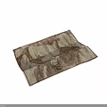 Marble Pattern Brown Beige Household Towel With SAO Lettering For Kitchen Use