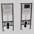 Coramicanova Modern Toilet Installation Frame With Concealed Cistern And Pipes