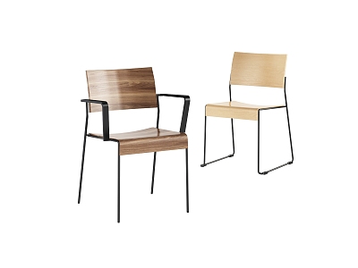 Simple dining chair combination model