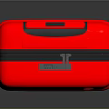 Stylish Red Suitcase Design With Telescopic Handle And Rolling Wheels For Daily Travel