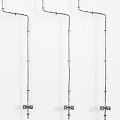 Three Piece Modern Minimalist Hanging Decorative Ornament Set With Metal Structure For Home Decoration