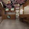 Traditional Chinese Restaurant With Fresh Clams Traditional Tile Roof Glass Frontage And Wooden Furniture