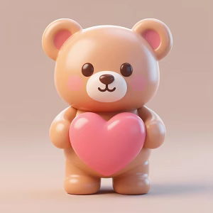 Bear Love Bear Toy Ornaments Trendy Play Blind Box Decoration 3d model