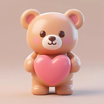 Bear Love Bear Toy Ornaments Trendy Play Blind Box Decoration 3d model