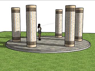 Modern Column Culture Column Decorative Column 3d model