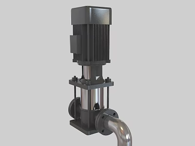 Industrial Centrifugal Pump With Stainless Steel Body And Motor Drive Unit 3d model