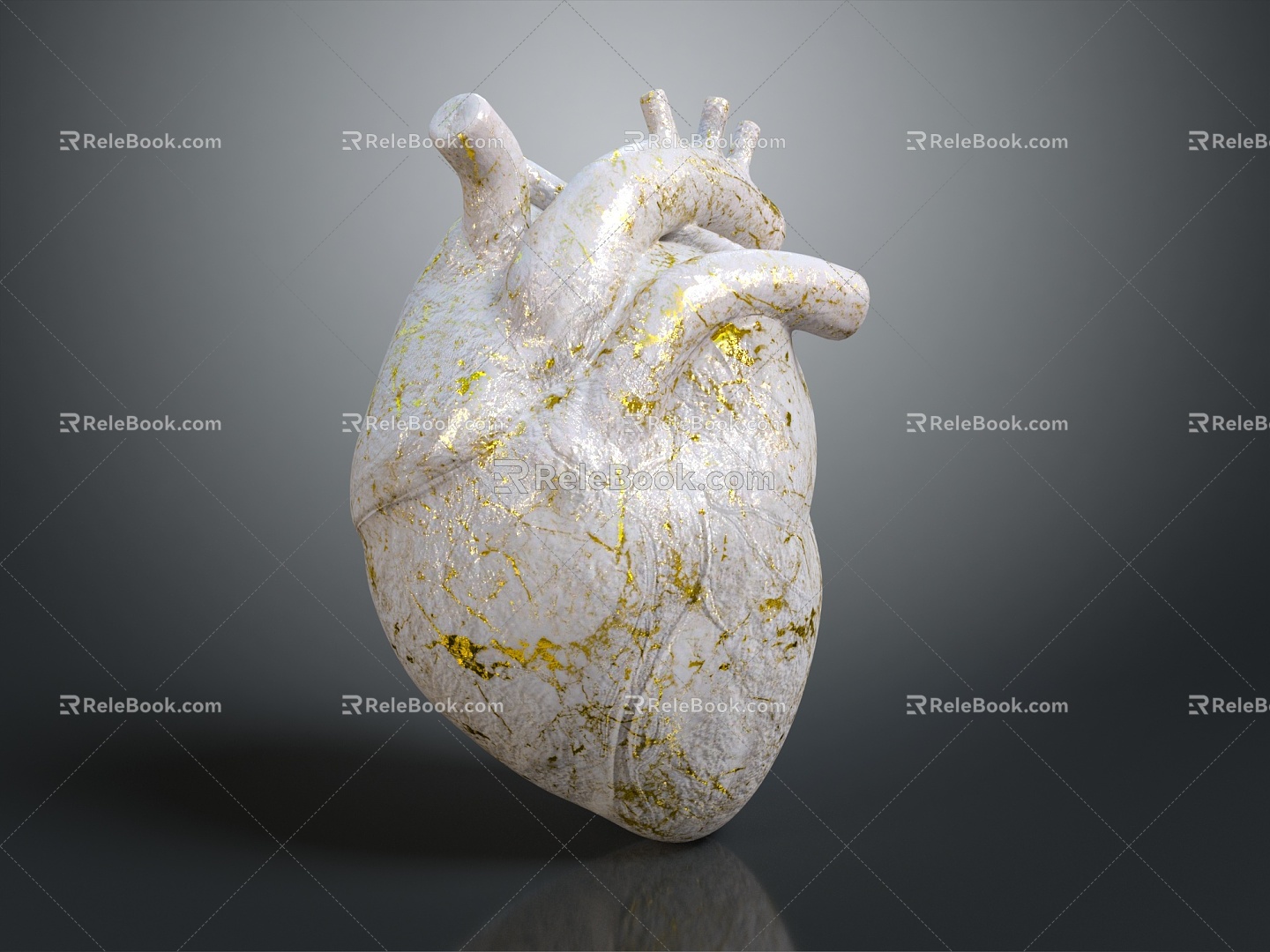 Marble Heart Modern Heart 3d model