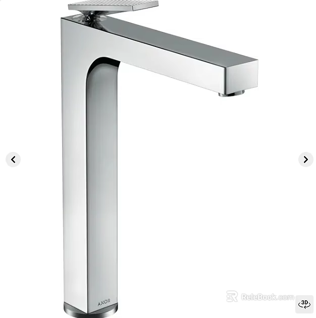 Sleek Modern Chrome Faucet With Single Handle And Tall Spout For Kitchen Sink 3d model 