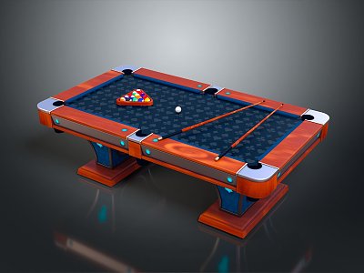 billiard table billiard case billiard club billiard rack billiard table supplies 3d model