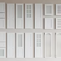 White Door Panels Featuring Glass Inserts Louvered And Paneled Styles For Home Interior Design
