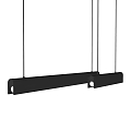 Modern Black Linear Pendant Lights With Warm Glow For Interior Decor Design 3d model