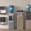 Different Types Of Water Dispensers Wall Mounted And Floor Standing With Bottles
