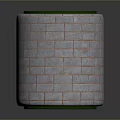 Cylindrical Container With White Brick Texture Green Lid And VANVENE On Top