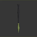 Military Style Rocket Launcher With Green Tip Black Barrel And Telescopic Scope