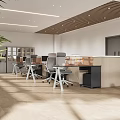 Modern Public Office Space With Open Layout Desks Chairs Storage Cabinets And Natural Light