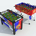 Colorful Foosball Tables With Player Figures For Recreational Family Entertainment