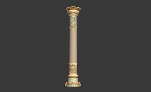 Chinese pillar 3d model