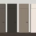 Hinged Doors In Various Colors With Modern Design And Smooth Surface For Interior 3d model