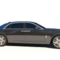 Luxury Sedan With Black Exterior Chrome Grille LED Headlights And Alloy Wheels