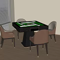 Modern Mahjong Table and Chair Mahjong Table Chess and Card Table Casual Table and Chair 3d model