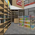Deli Stationery Store Front With Display Windows And Shelves Full Of Products