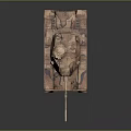 Detailed Military Tank With Camouflage Paint Tracks And Long Gun Barrel