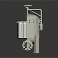 Industrial Filtration Equipment With Multi Cartridge Metal Housing Top Handle And Pipeline Connection Ports