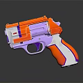 Toy Gun With Orange Purple And White Vibrant Plastic Playful Design For Kids