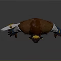 Furry Mythical Warrior Character With Gold Blue Armor And Large Battle Axe