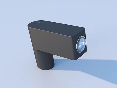 Black Modern Outdoor Wall Light With Square Shape And Metal Body 3d model