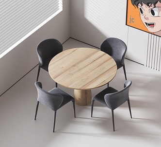 Casual tables and chairs 3d model