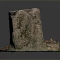 Wooden Stone Long Slab With Natural Textured Surface Displayed On Reflective Base