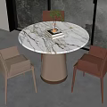 Modern Leisure Table and Chair Negotiation Table and Chair Dining Table and Chair Table and Chair Combination 3d model