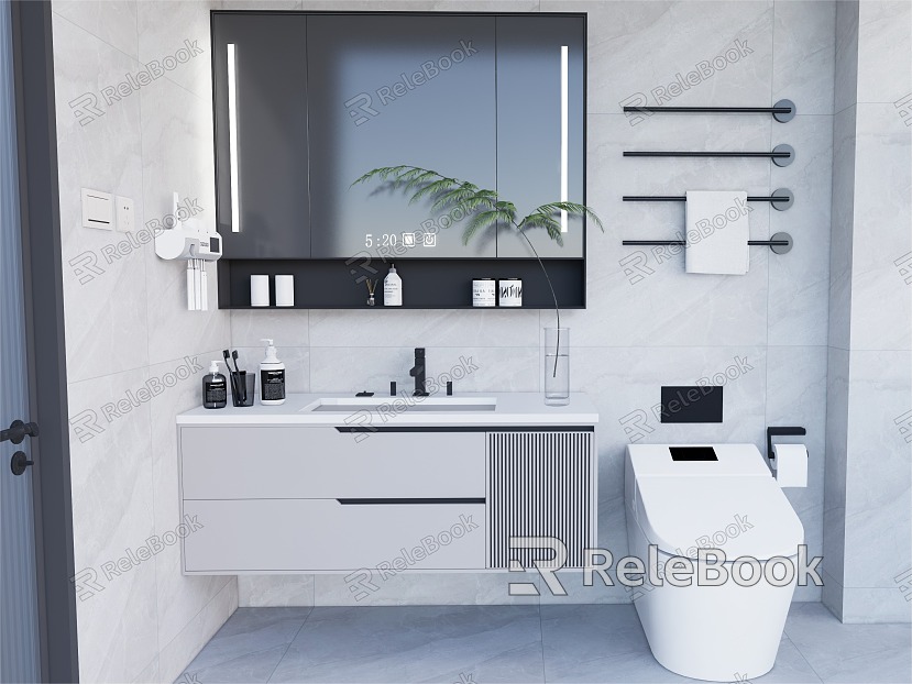 Modern bathroom cabinet model