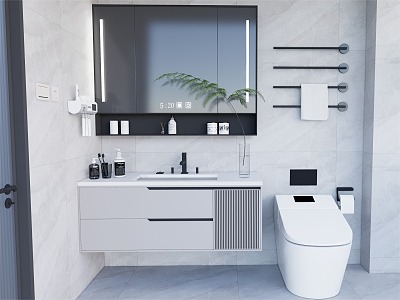 Modern bathroom cabinet model