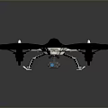Sleek Black Quadcopter Drone With Four Propellers And Modern Design
