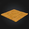 Wooden Stone Square Yellow Tile Flooring With Intricate Pattern For Interior Design