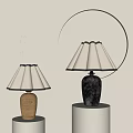 French Middle Style Table Lamp 3d model
