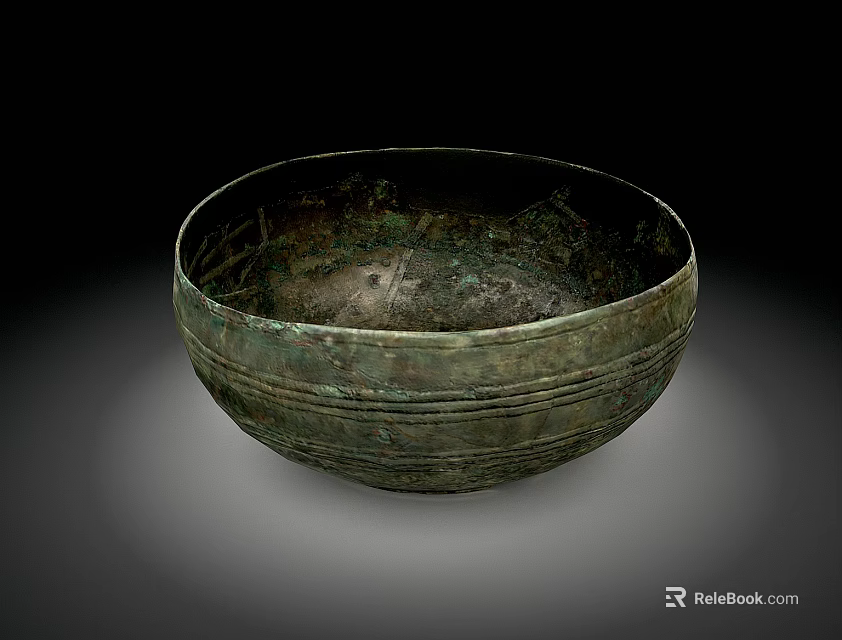 Ancient Ceramic Bowl With Intricate Patterns And Traditional Craftsmanship Details 3d model 
