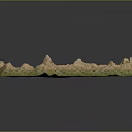 Detailed Terrain Model With Rolling Mountains Green Grasslands And Winding Paths