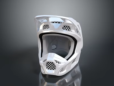 White Ventilated Sports Helmet Lightweight Breathable For Outdoor Cycling Skateboarding Activities 3d model