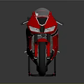 Red Suzuki Sportbike With Black Seat And Sleek Design On Kickstand