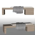 Modern Bed End Stool Log Shoe Stool Low Stool Bench Casual Blanket Foot 3d model