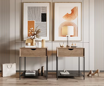 Modern bedside table 3d model