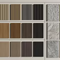 Diverse Wall Panels with Various Materials Colors and Textures for Interior Design 3d model