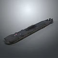 Vintage Military Submarine Marine Transport Vehicle With Long Structure And Command Tower