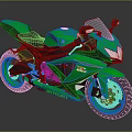 Green And Black Suzuki Sport Motorcycle With Sleek Design And Aerodynamic Body