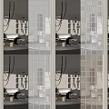 Modern partition glass brick screen partition 3d model