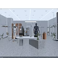 VICCO GIRL Clothing Store White Interior With Mannequins Clothing Racks And Plants